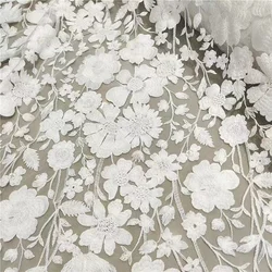 패션 신부 웨딩 가운 원피스 레이스 원단, 130cm 너비, 두꺼운 소재, 130cm 너비, 마당으로 판매