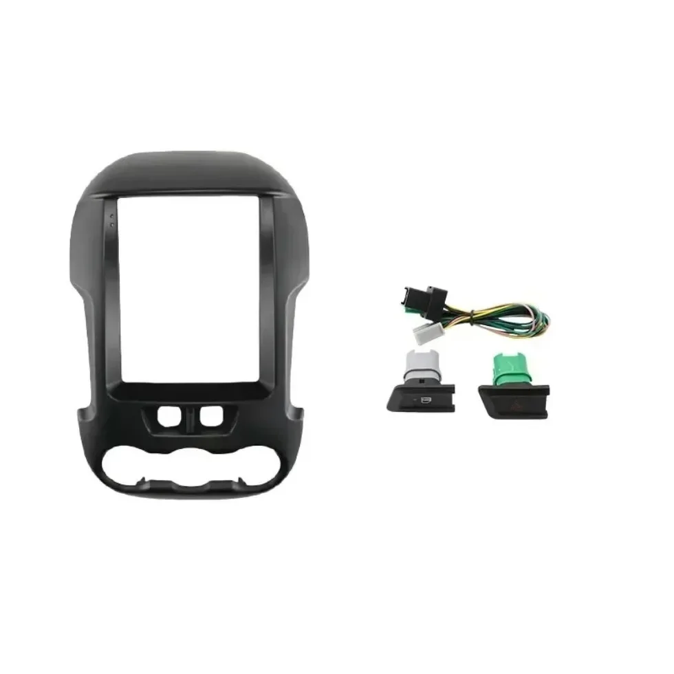 

9,7-дюймовый автомобильный радиоприемник в стиле Tesla для Ford Ranger 2012-2015, 2DIN, мультимедийный видеоплеер, навигационный адаптер DVD-панели