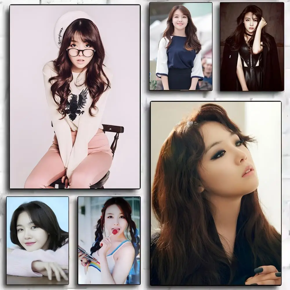 singer celebrity B-Bang Min Ah Poster Trendy Aesthetic Self-Adhesive Wall Poster Room Decor for Bedroom & Dorm
