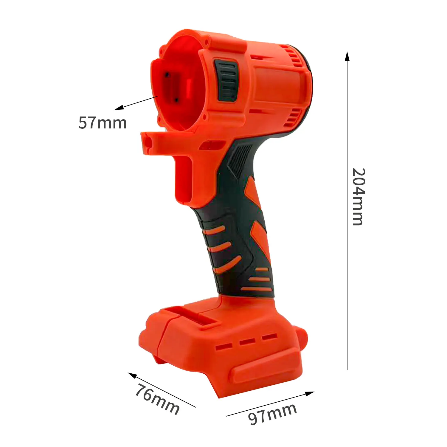 204mm Electric Wrench Body Shell Brushless FOR IMPACT Wrench Case Plastic Shell Accessories For Dayi Lithium Battery Tool