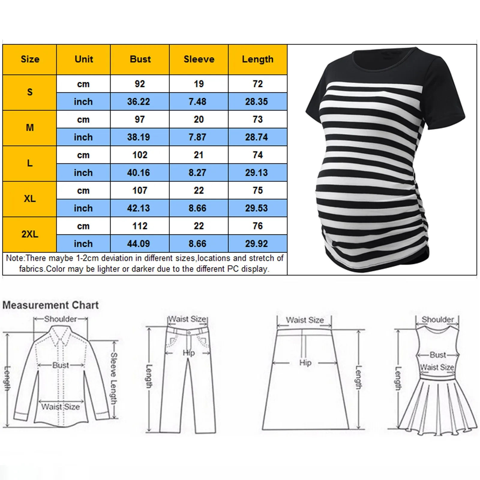 T-Shirt col rond pour femme, vêtement de maternité, décontracté, flatteur, froncé sur le côté, collection été 2023