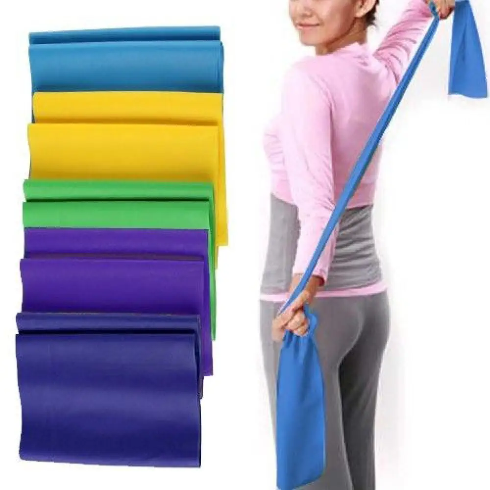 Gym High Elasticity Yoga Rubber Stretch Resistance Exercise Fitness Band Strap