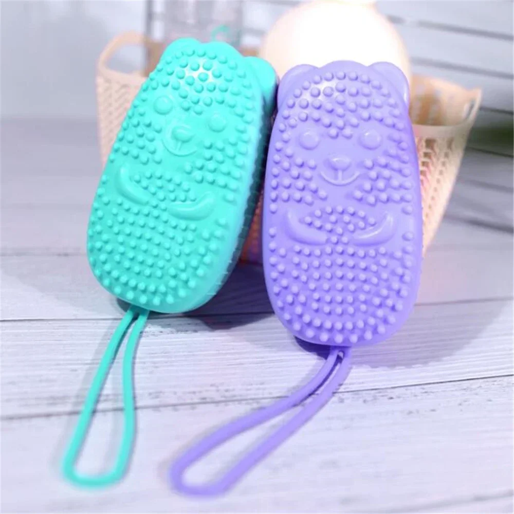 Body Scrub Beauty Health Bath and Body Care Silicone Body Scrubber Shower Exfoliating Scrub Sponge Bubble Bath Brush Massager