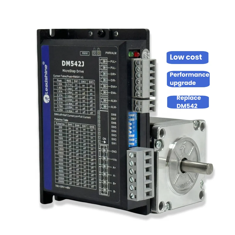 Leadshine Low Cost and Performance Upgrade DM542J Kit or Leadshine Nema 23 Cnc Stepper Motor Drive Kit Replace DM542