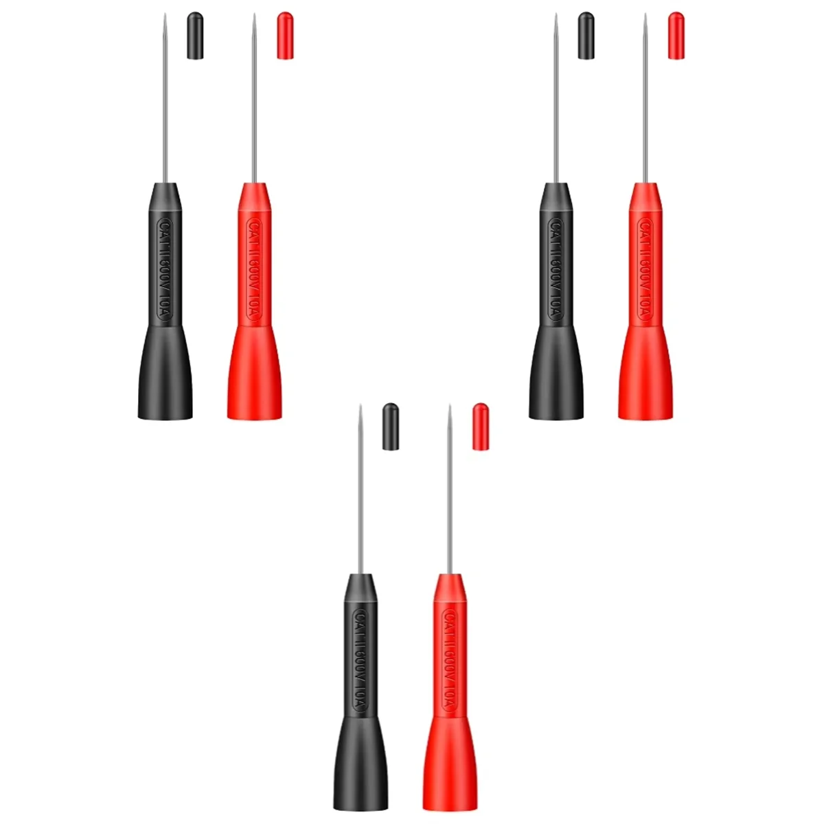 A002 6pcs Insulation Piercing Needles Insulation Piercing Needle Non-Destructive Diagnostic Multimeter Test Probes