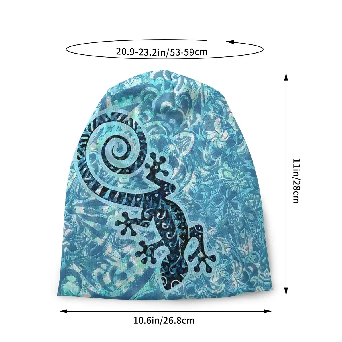 Gecko Blue Bonnet Homme Fashion Thin Skullies Beanies Czapki Jesień i zima Materiał poliestrowy Ciepła czapka z dzianiny