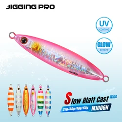 JIGGING PRO 20g 30g 40g 60g Slow Blatt Cast Wide Long Cast Metal Jigs Fishing Bait Shore Jigging Lure