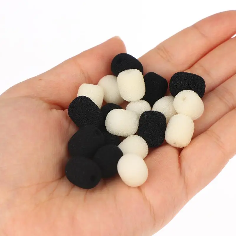 10Pcs Mini Mic Foam Covers Breathable Noise Cancelling Random Color Small Microphone Sponge for Stage Performance KTV