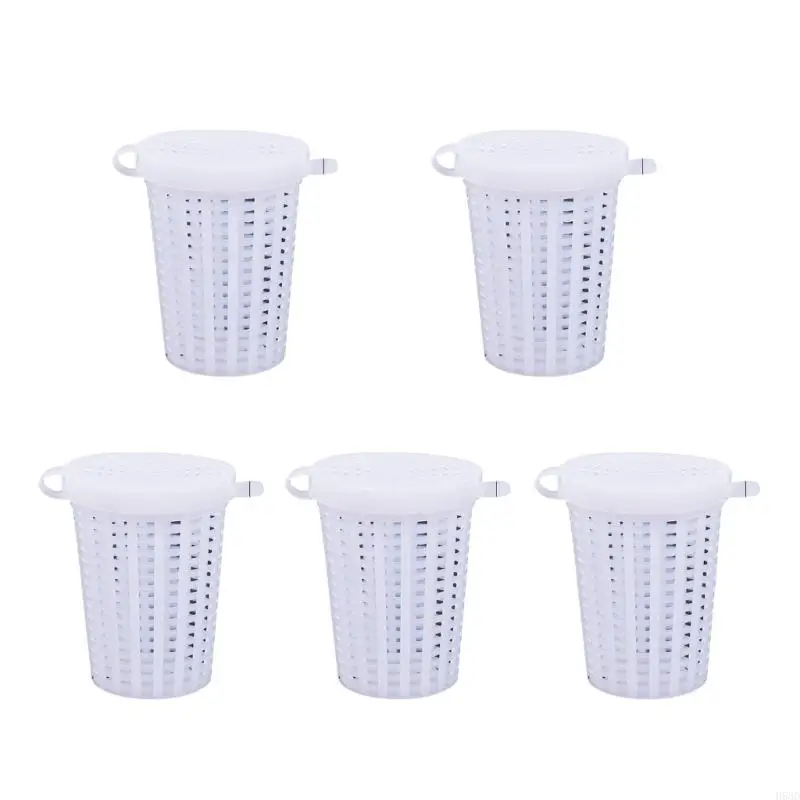5Pcs Portable Fish Lure Fishing Baits Cage Conjoined Basket Feeder Holder Tackle Split Swim Feeder Basket Fishing Tool 