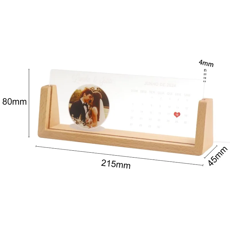 

Personalized custom photo 3D outdoor engraving acrylic acrylic lamp creative LED wooden base night light