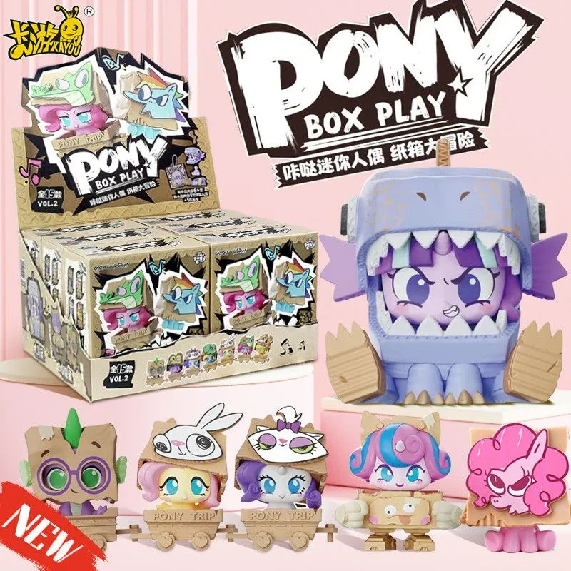 

New Genuine KAYOU My Little Pony Kadder Mini Figure V2 Blind Box Adventure Pony Trip Box Play Desktop Ornament Collectible Toy
