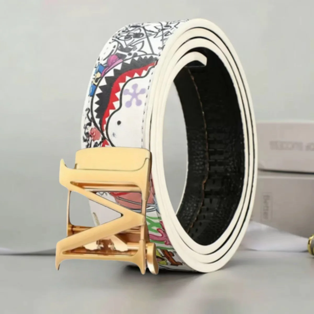 

Высококачественный ремень из натуральной кожи для мужчин с автоматической пряжкой, дизайнерский, новый, повседневный, модный, универсальный, стильный ремень для брюк, высокое качество