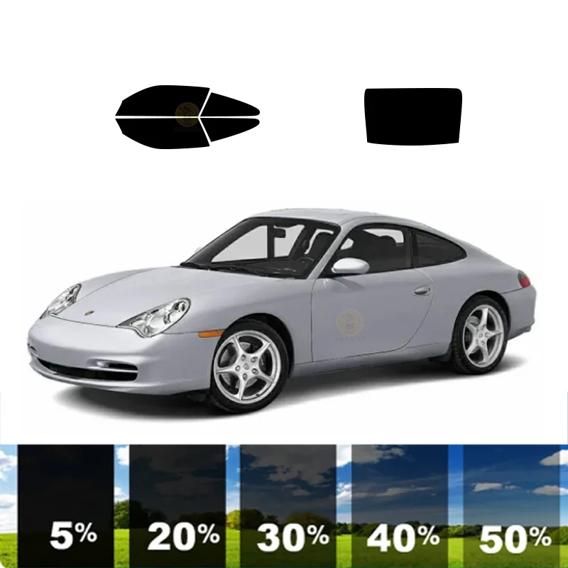 

precut Removable Window Tint Film 100% UVR 5%-70%VLT Heat Insulation Carbon ﻿For PORSCHE 911 CARRERA 2 DR COUPE 1999-2004