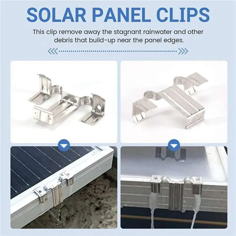 Y50A-90PCS Photovoltaic Panel Drainage Buckle Plate Solar Panel Water Drain Clip For Solar Panel Draining 35MM