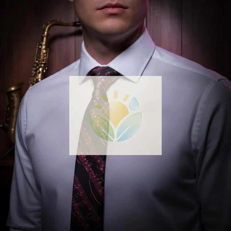 Classic Musical Notes Printed Tie Silky Narrow Neckties Slim Smooth Piano Guitar Necktie Simple Elegant Trendy Unisex Ties Gift