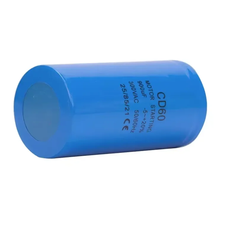 CD60 900UF 300V AC Starting Capacitor For Heavy Duty Electric Motor Air Compressor Two Wires
