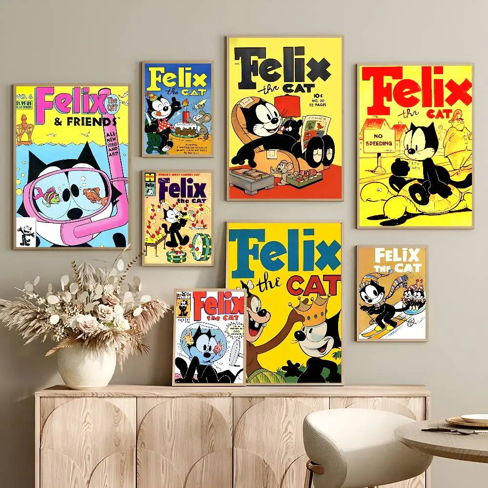 Cartoon F-Felix The C-Cats Classic Movie Posters HD Quality Poster Wall Art Painting Study Nordic Home Decor