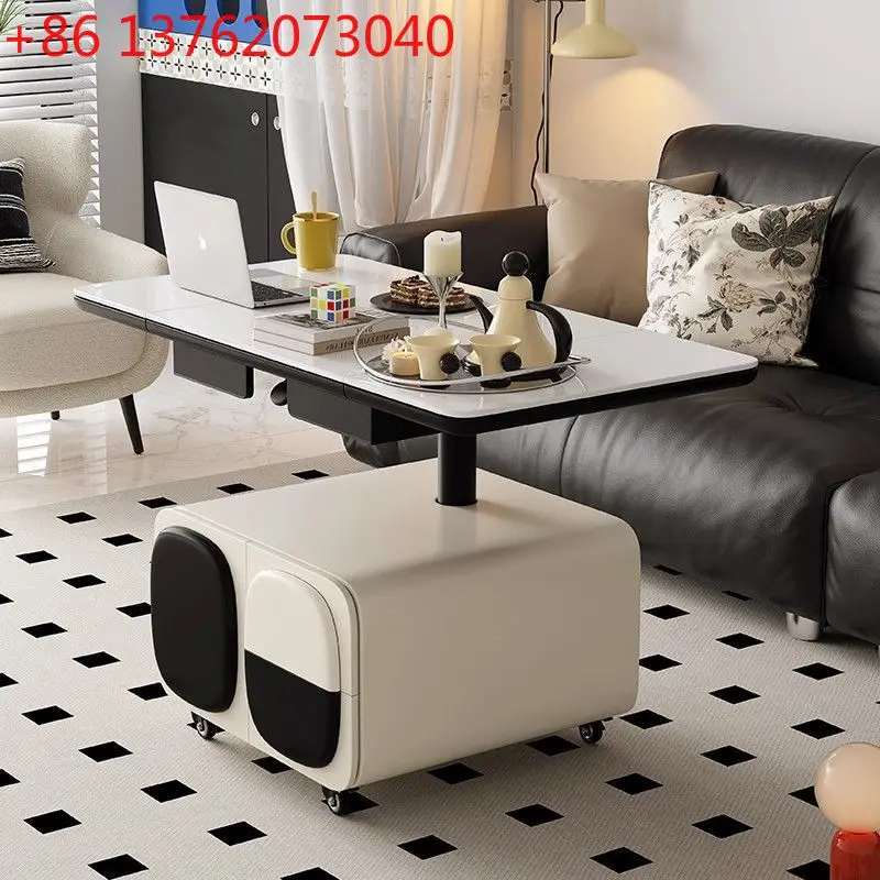 

Мобильный сланцевый журнальный столик, складной подъемный итальянский минималистичный креативный приставной столик для дивана