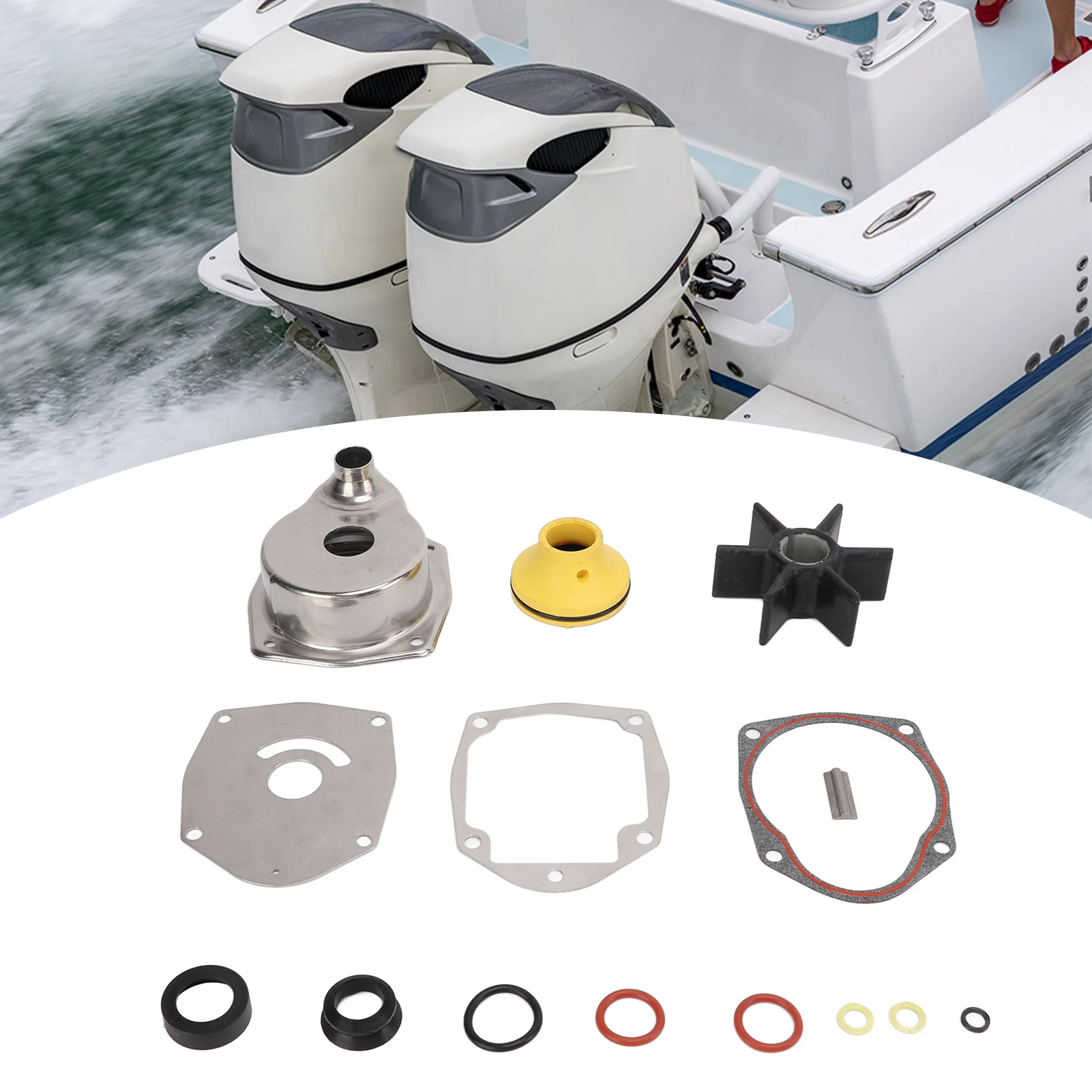 

Water Pump Impeller Repair Kit 817275Q05 817275Q4 Replacement For 200 225 250 Mercruiser Alpha One Gen II 1991‑2021