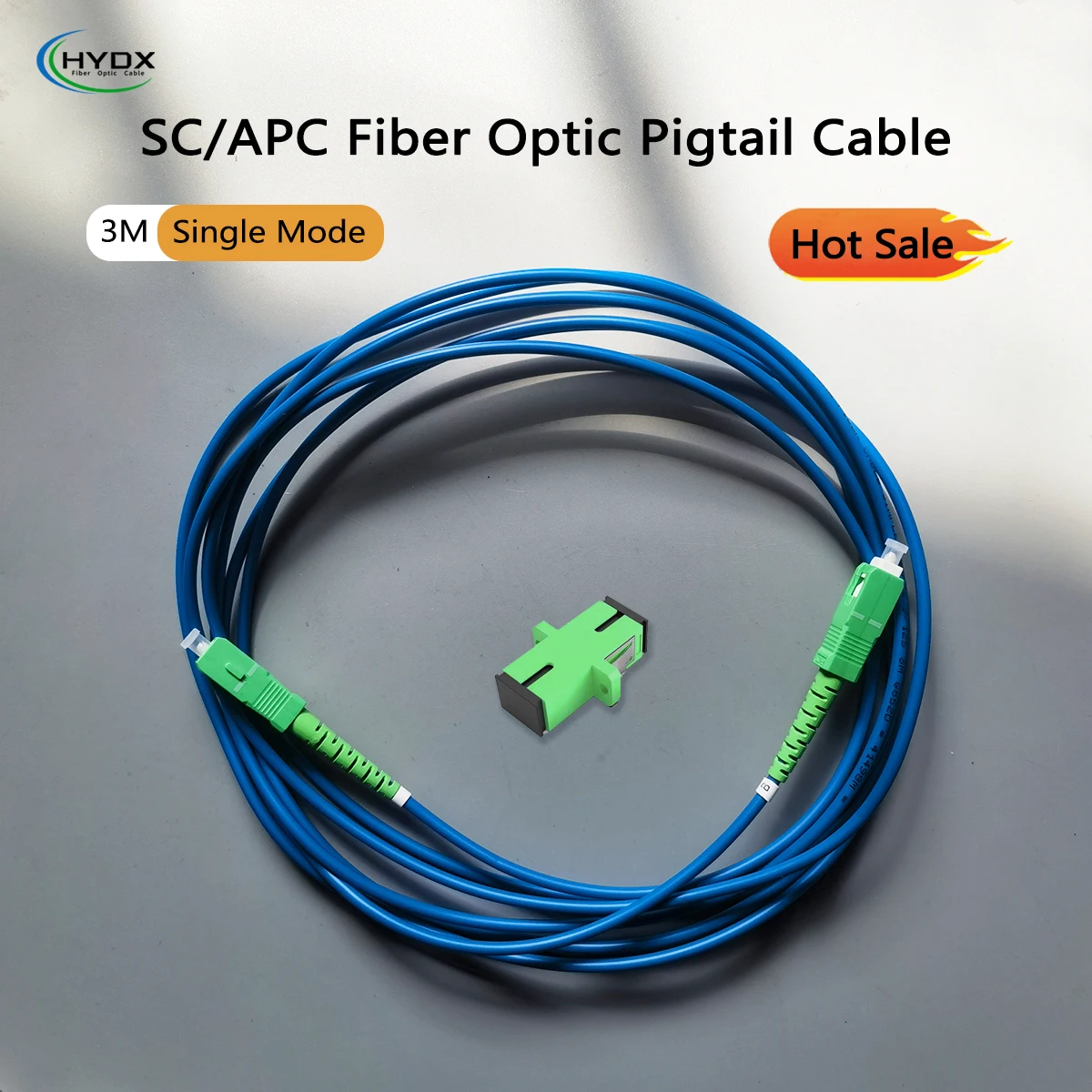 

Optic Patch Cord Cable 3M SC/APC Fiber Jumper G652D Single Mode Blue Cable for FTTH Indoor Networking Free Fiber Coupler