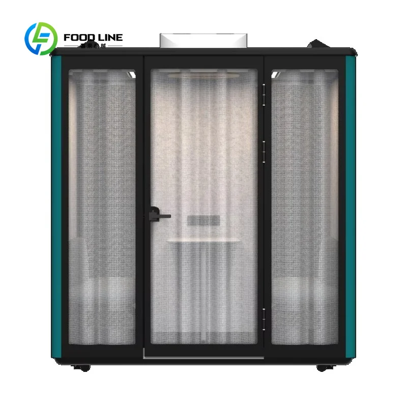 Customized Modern Outdoor Four-Person Soundproof Acoustic Booth with Privacy for Office Hotel Villa Hospital & Warehouse Use
