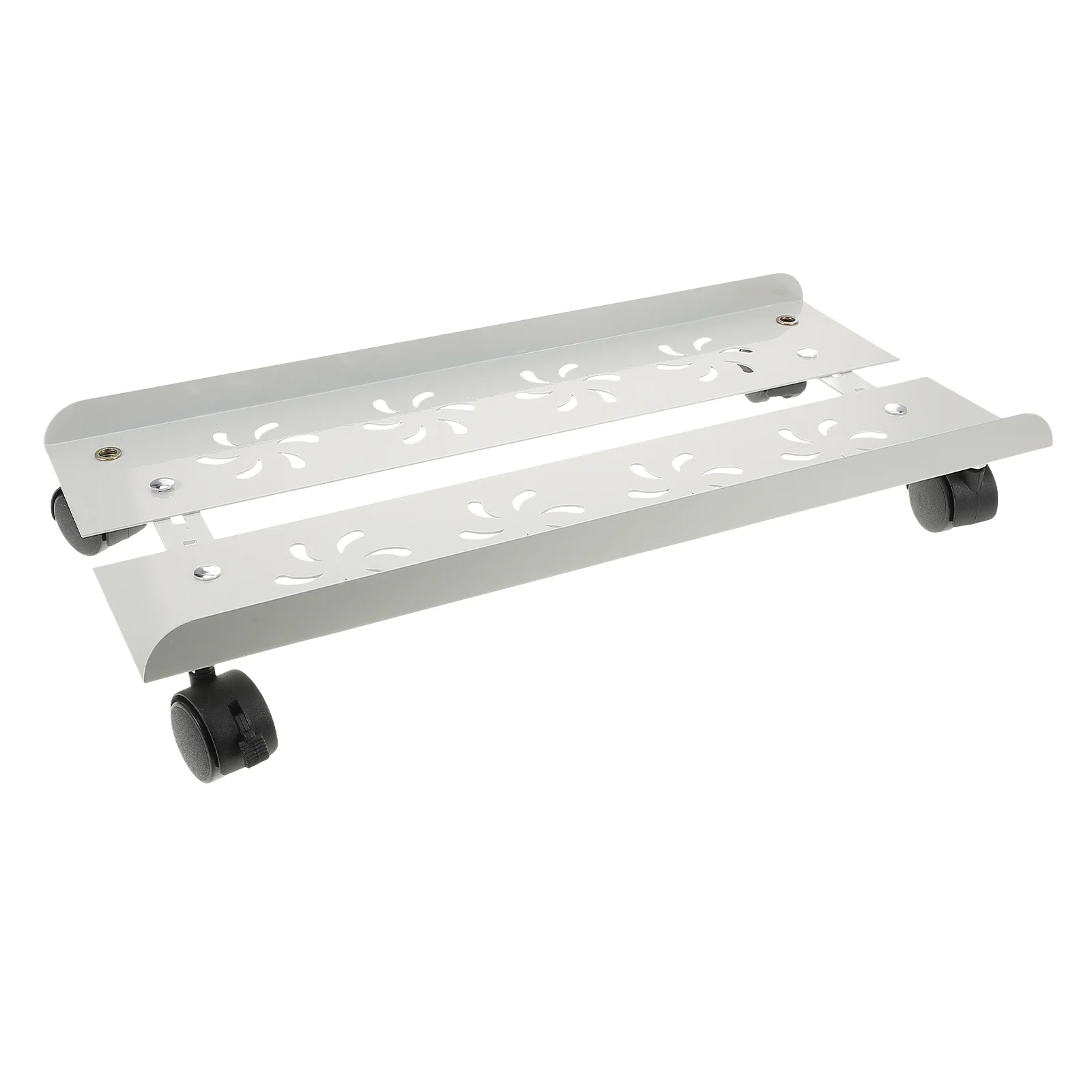

Laptop Stand Computer Host Bracket CPU Holder Rolling Gaming Tower Wheel Case White