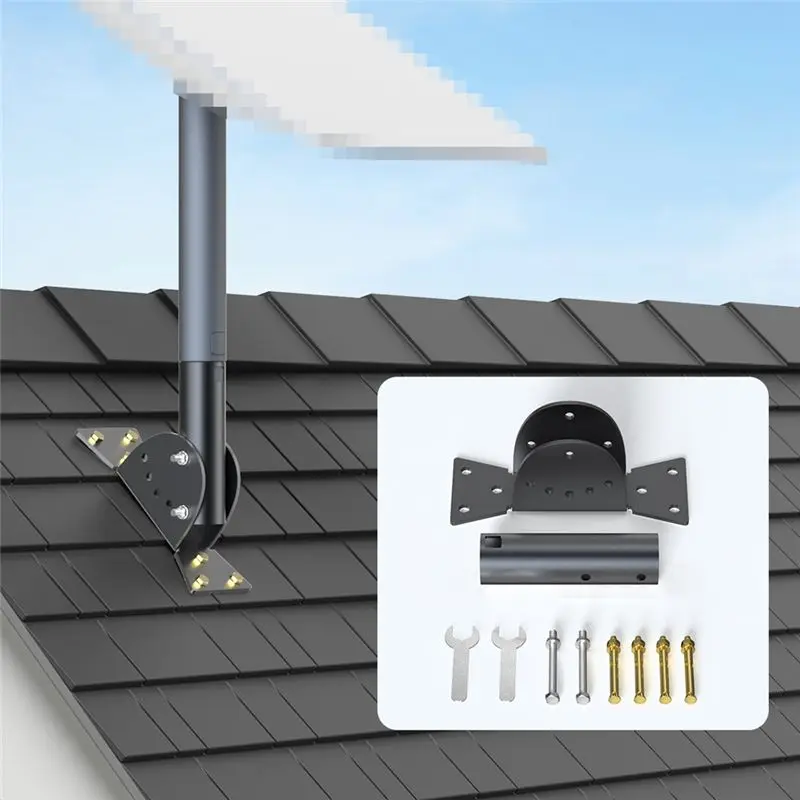 Kit di montaggio regolabile HFES per staffa Eave Starlink V2 Supporto satellitare Pratico kit di montaggio su palo per piatto Internet