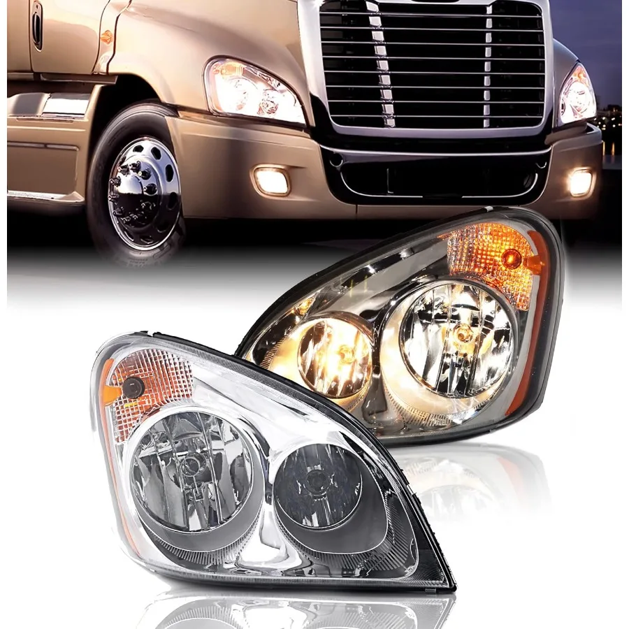 

2008-2017 Freightliner Cascadia Пара фар Замена для полугрузовиков [в комплект входят все лампы] Сборочный проектор DOT SAE Appr