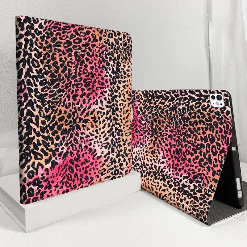 

Leopard Print pink spots For iPad Pro Air 5 4 3 13 11 8 7 6 5 10th 7th 6th 10.5 12.9 10.9 Tablet Case