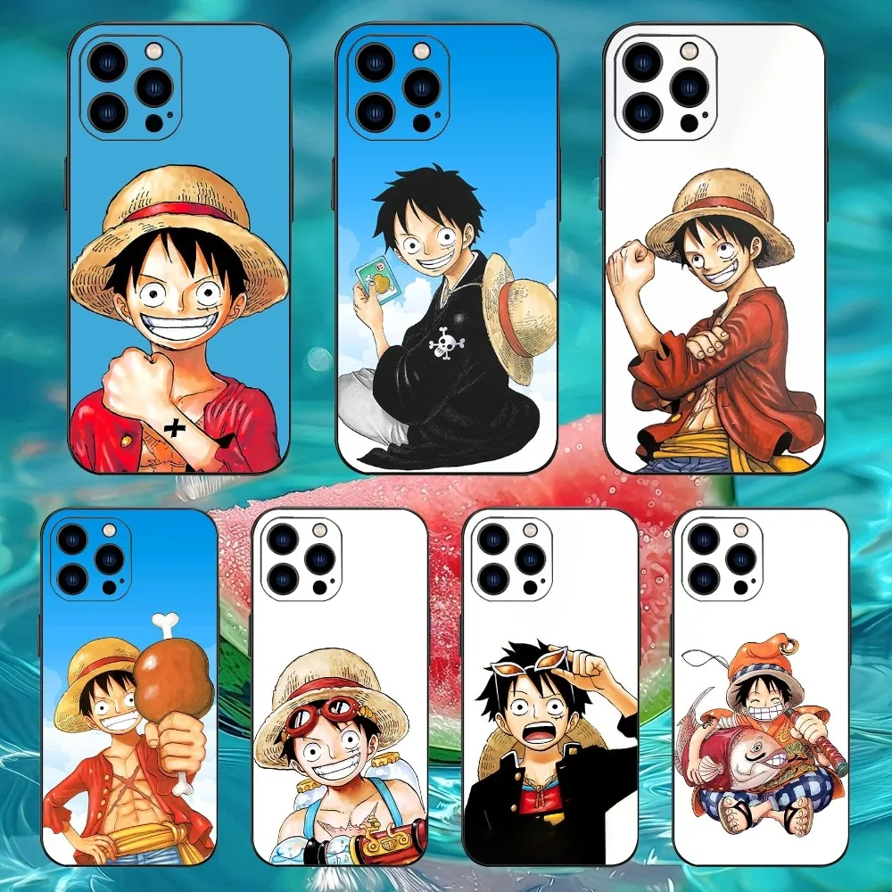 One P-Piece Monkey D L-Luffy Phone Case For Iphone 15 11 13 14 Pro Max 7 8 Plus X Xr Xs Max Se2020 12mini Cover Case