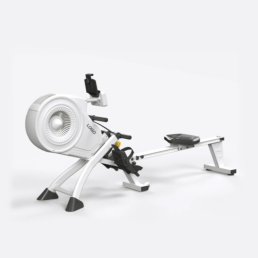 Professional Foldable Lightweight Air Rower, Gym-Grade Indoor Seated Rowing Machine with Digital