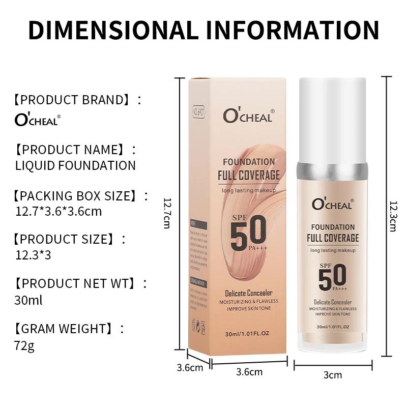 Base líquida que cambia de temperatura, corrector hidratante de larga duración, alta cobertura, ilumina el tono de la piel, cosméticos de maquillaje