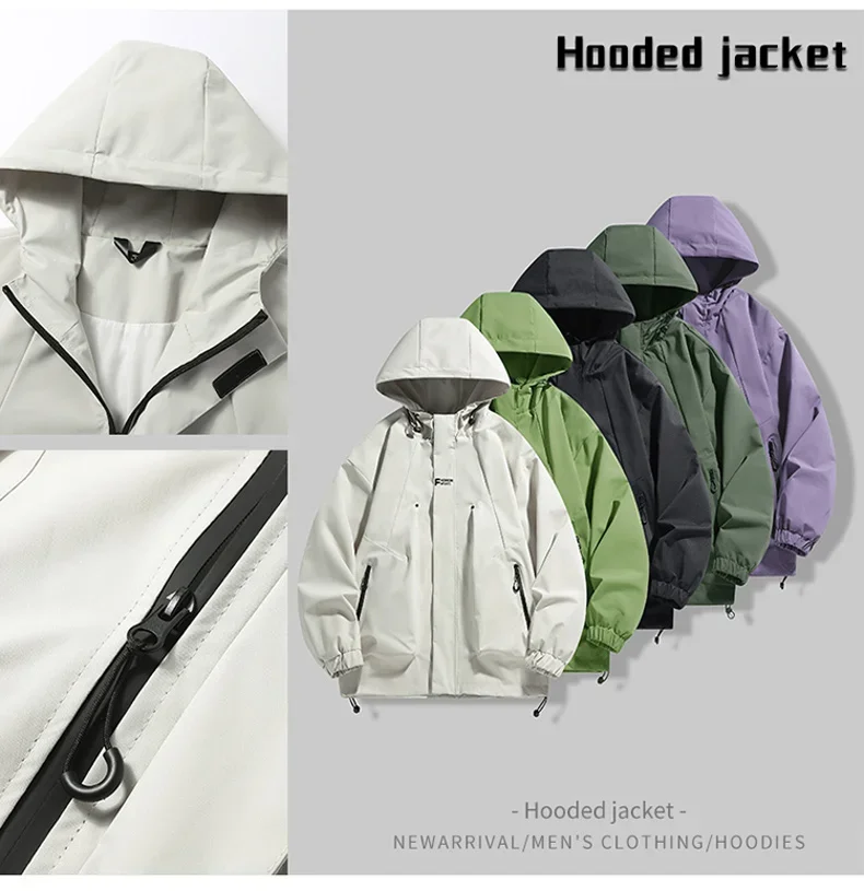 

Waterproof Rain Coat Hooded Causal Snow Jacket Lightweight Windproof Women Men Winter Running Outdoor Hiking Camping Windbreaker