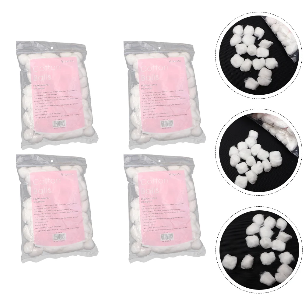 400 Pcs Makeup Remover Absorbent Cotton Balls Alcohol Medical Supplies First Aid Cleansing Accessories Tattoos Pure