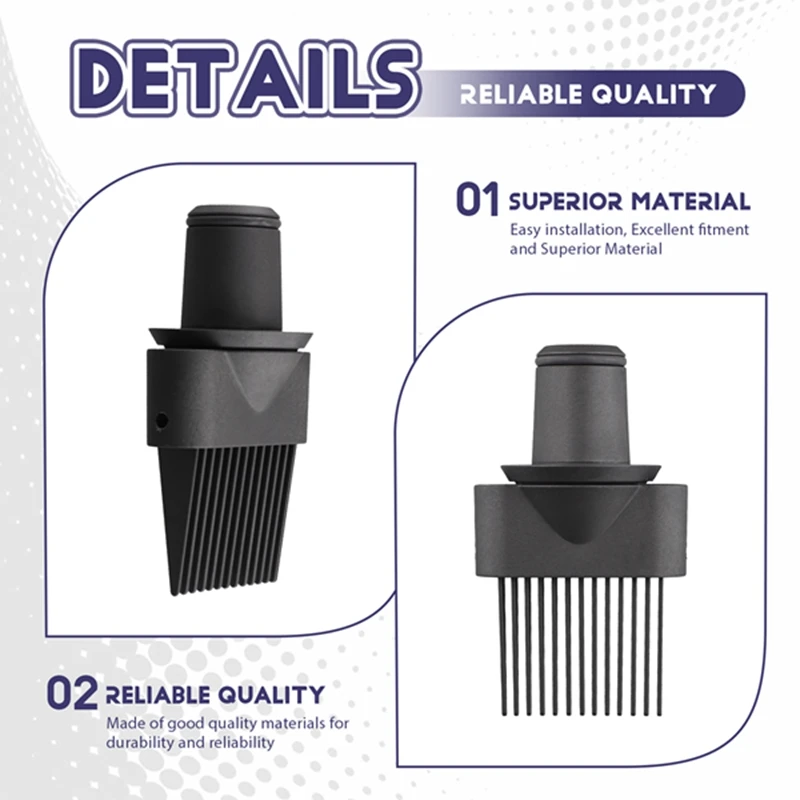9Pack X(For Supersonic Hair Dryer HD01 HD08 HD02 HD03 HD04 Wide Tooth Comb Attachment 969748-01 Hair Dryer Accessory) view 3