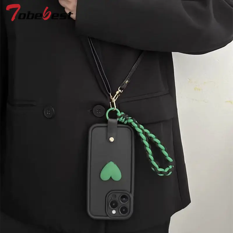 Crossbody الحبل شريط للرسغ الحال بالنسبة Xiaomi Poco F7 Ultra F6 F5 Pro F4 F3 5G Coque ثلاثية الأبعاد غطاء سيليكون جميل