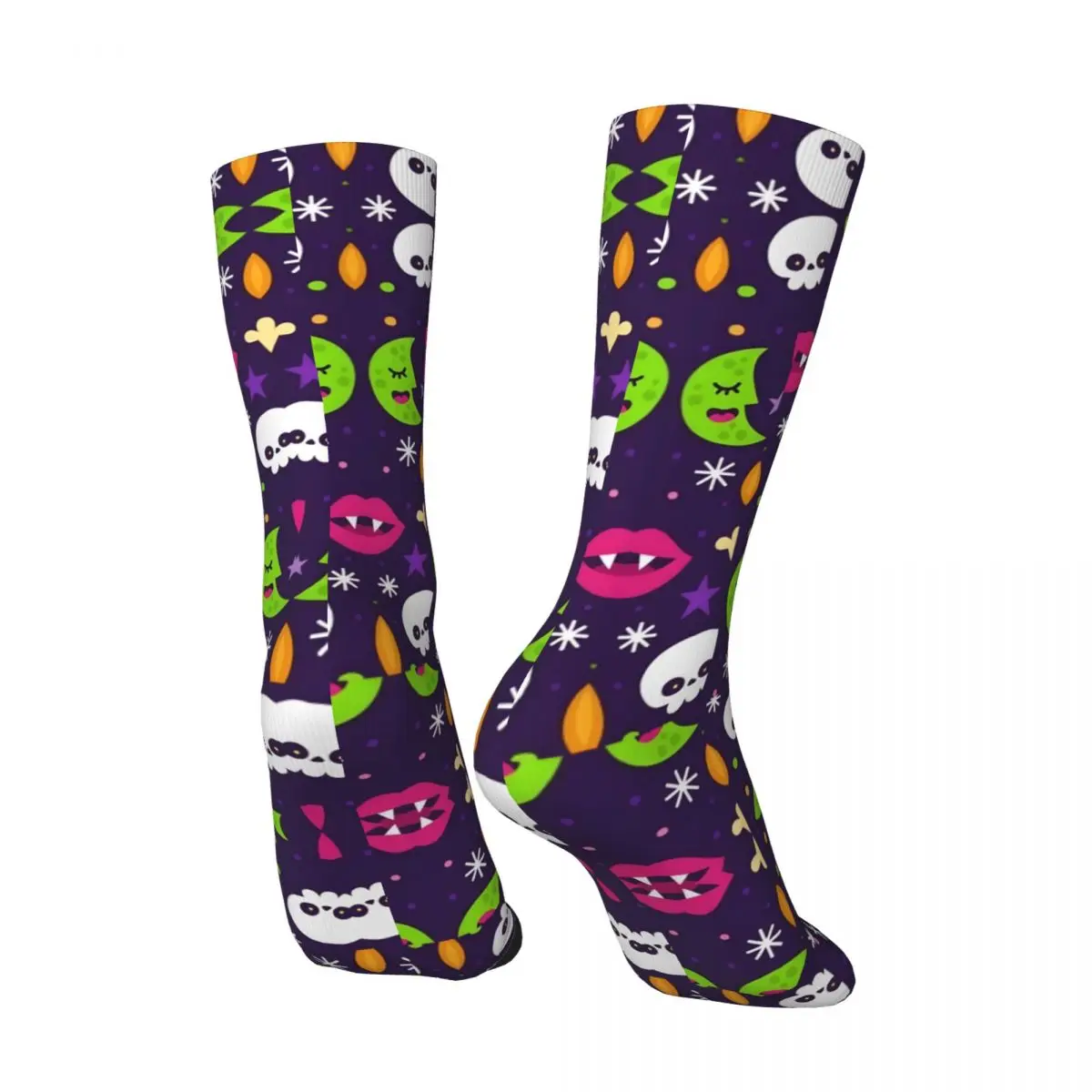 Hip Hop Retro Colorful Pattern, Pumpkin Crazy Men's Socks Unisex Street Style Seamless Printed Funny Novelty Happy Crew Sock