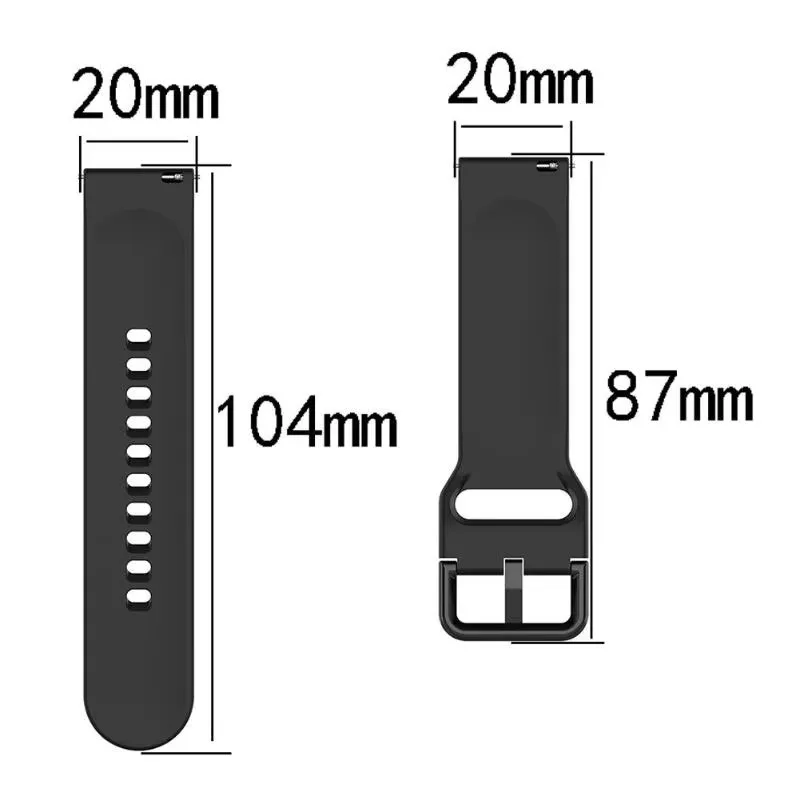 20mm watch band for Galaxy Watch Active SM-R500 Women Silicone Wristband for Galaxy Watch 42mm/Galaxy Active 40mm Smartwatch