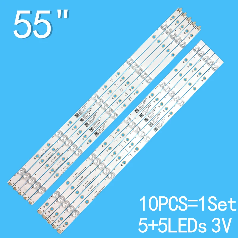 

LED Backlight strip For 55"TV 55PUS6754 LB-GM3030-GJ0D22555X10AN22-R 55pus7304/12 55pus6704/12 55PUS7394 55PUS7504 55PUS6814