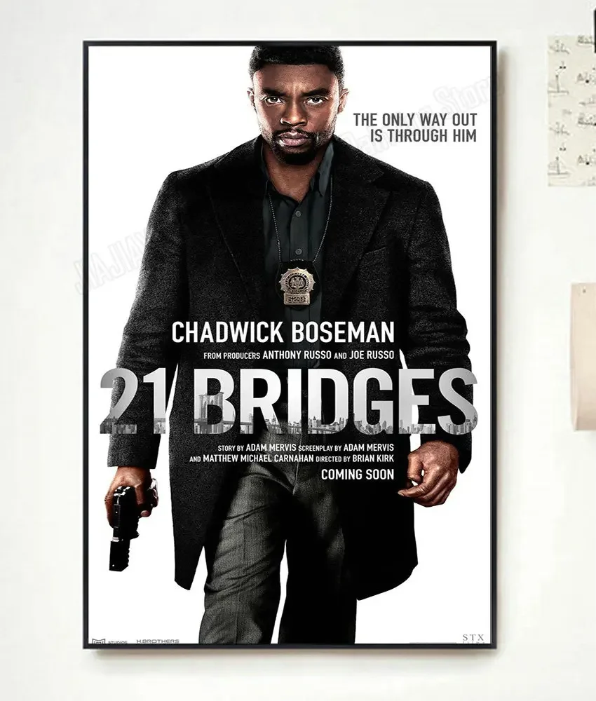 NP043 21 Bridges Movie 2 Classic Film Fashion Trend Beautiful home Art Decor Silk Poster Wall Sticker Deco Gift
