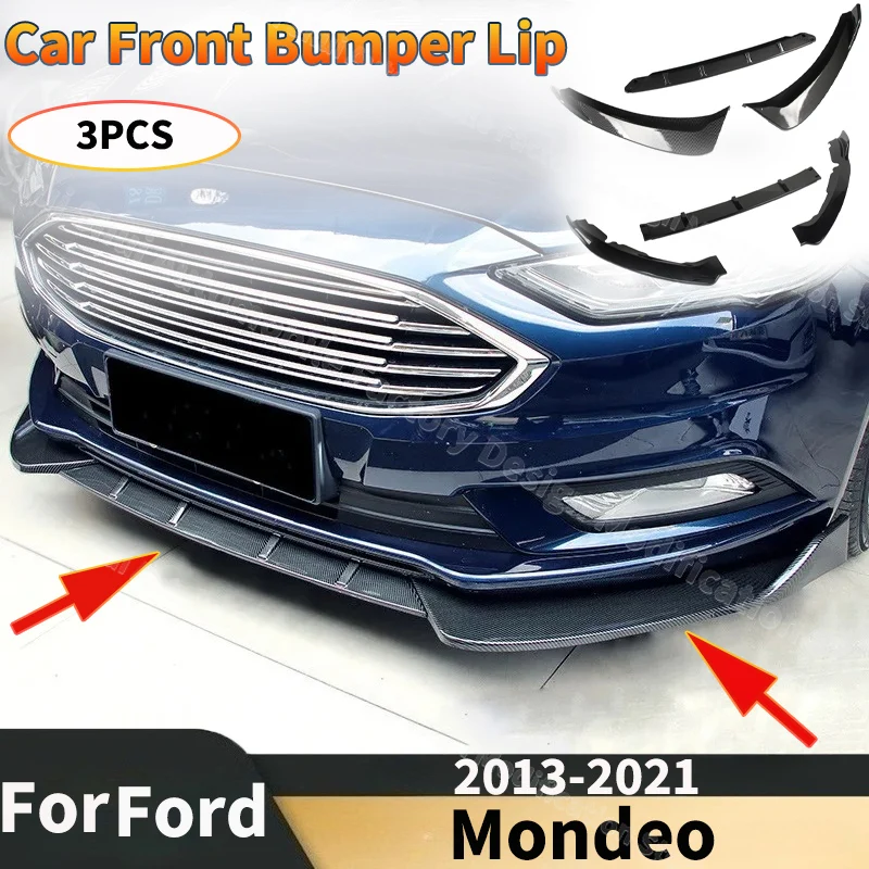 

3 шт. передний бампер для Ford Mondeo 2013-2021, нижний спойлер, диффузор, защитная доска, юбка на подбородке, комплект внешней тюнинги, автозапчасти