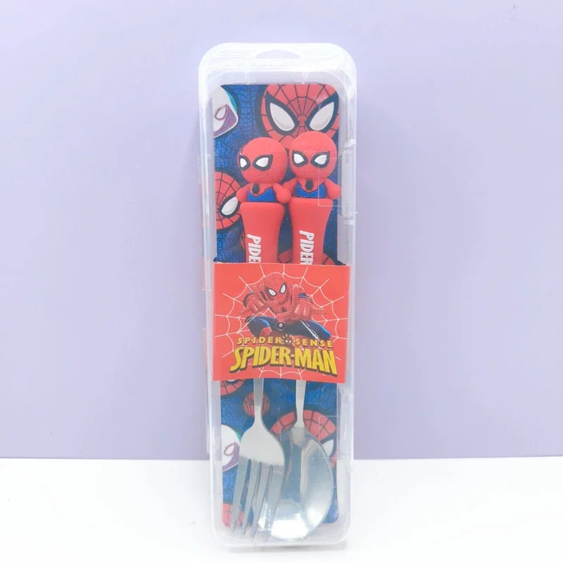 Spider-Man 3D Handle Portable Kids Stainless Steel Spoon & Fork Cutlery Set, Children Holiday Gifts view 6