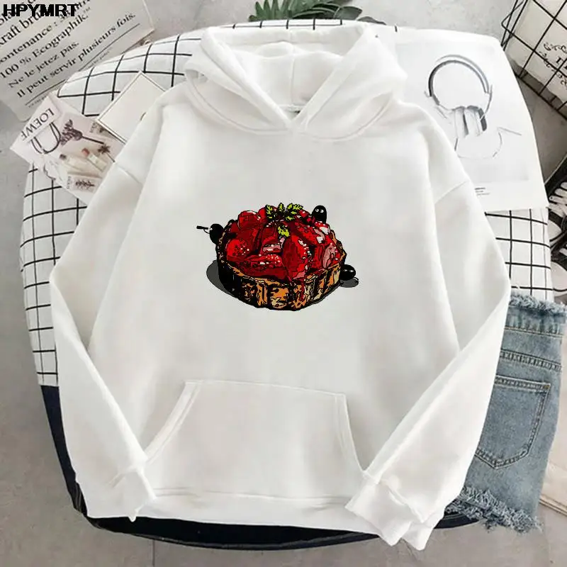 

Fashion Casual Women's clothing Street Sweatshirt gourmet printed Spring and Autumn long sleeves pocket pullover loose cozy Tops