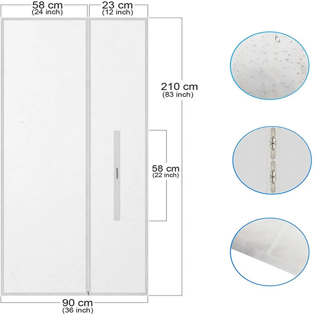 Sliding Door Screen | Mobile Air Conditioning Sliding Door Sealing Cloth | Auto Closer for Kitchen,