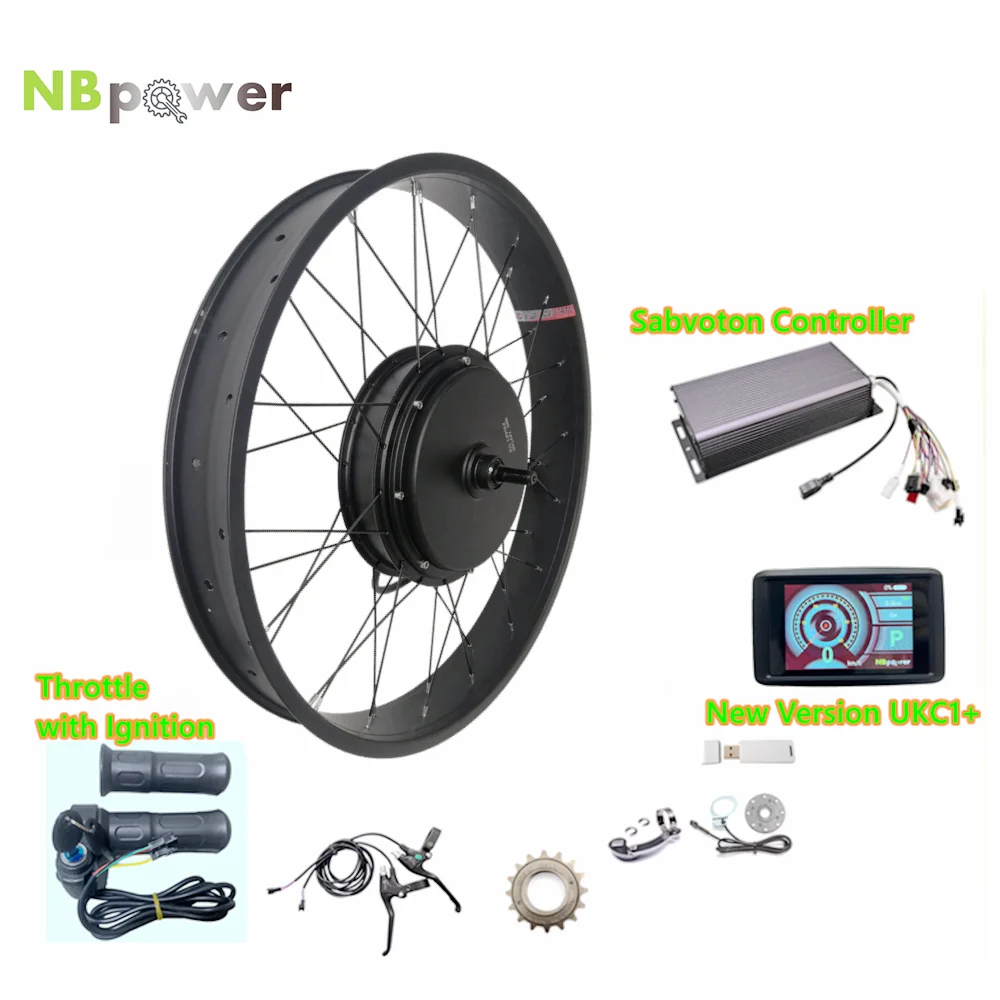 QS205 50H 48-72v 5000W Brushless Hub Motor 150mm Dropout Electric Fat Bike Ebike Conversion Kit fit SUPER73