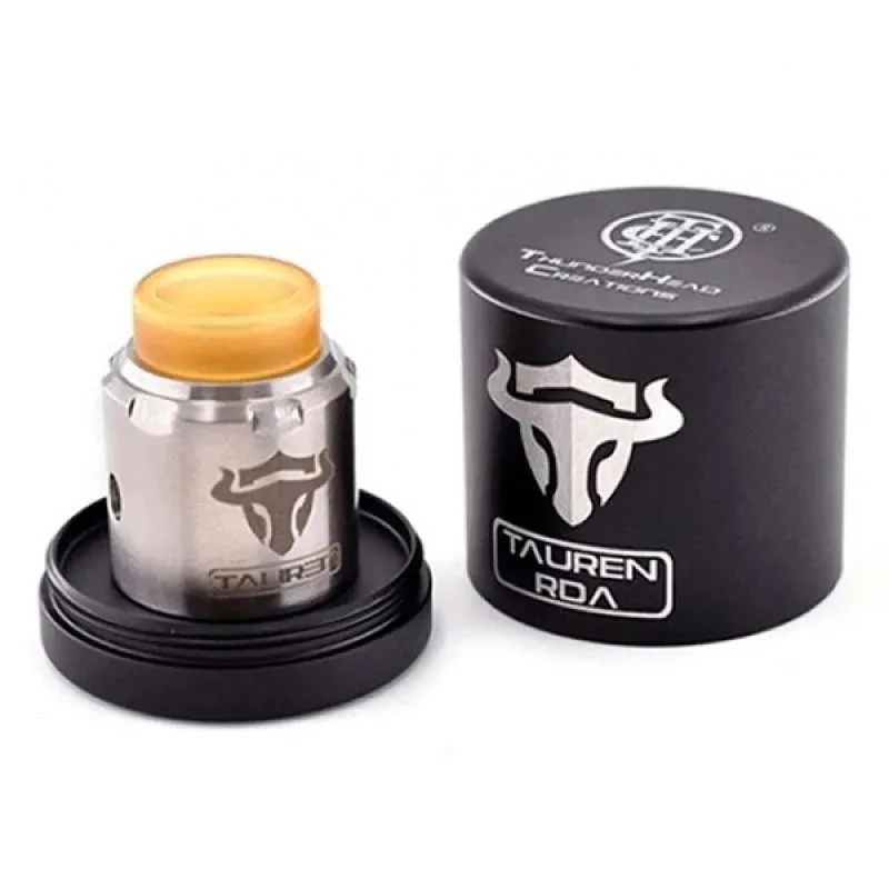 Atomiseur Original ThunderHead Creations Tauren Solo RDA V1.5, 24mm de diamètre, pointe d'égouttement 810, bobine unique pour Vape MOD à filetage 510