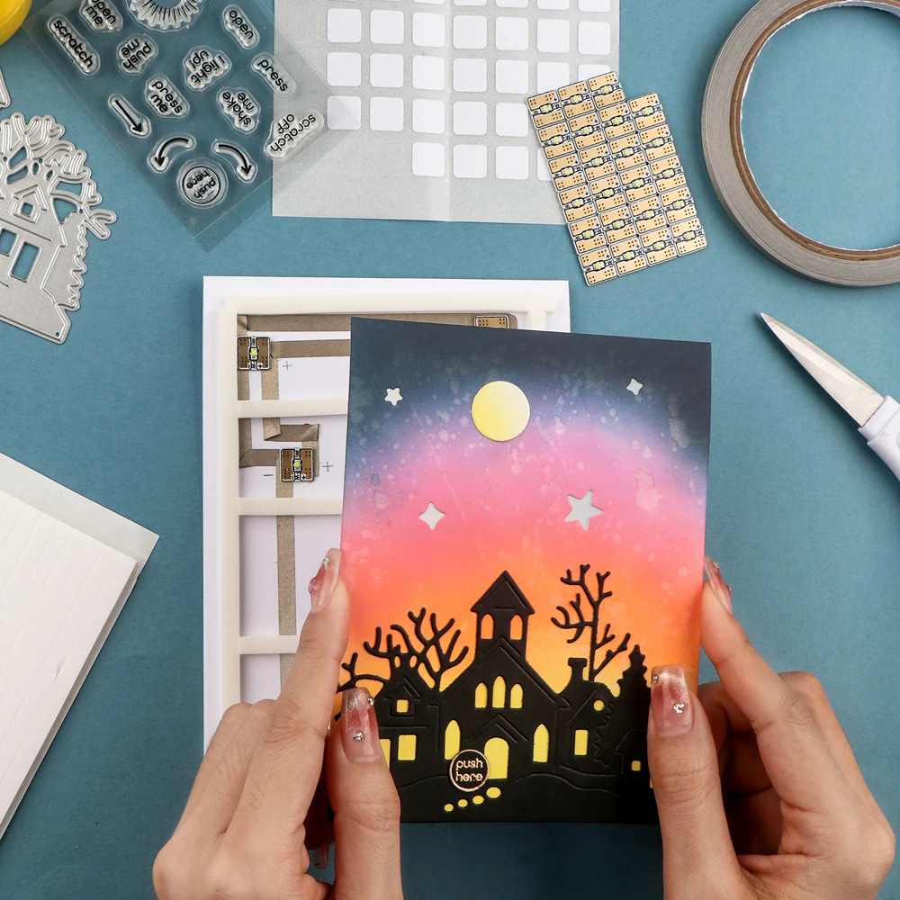 Hurtownia białych naklejek na obwodach LED i przewodząca taśma materiałowa do podświetlania kart Zrób DIY Light Craft Kit Scrapbook 2024 Nowość