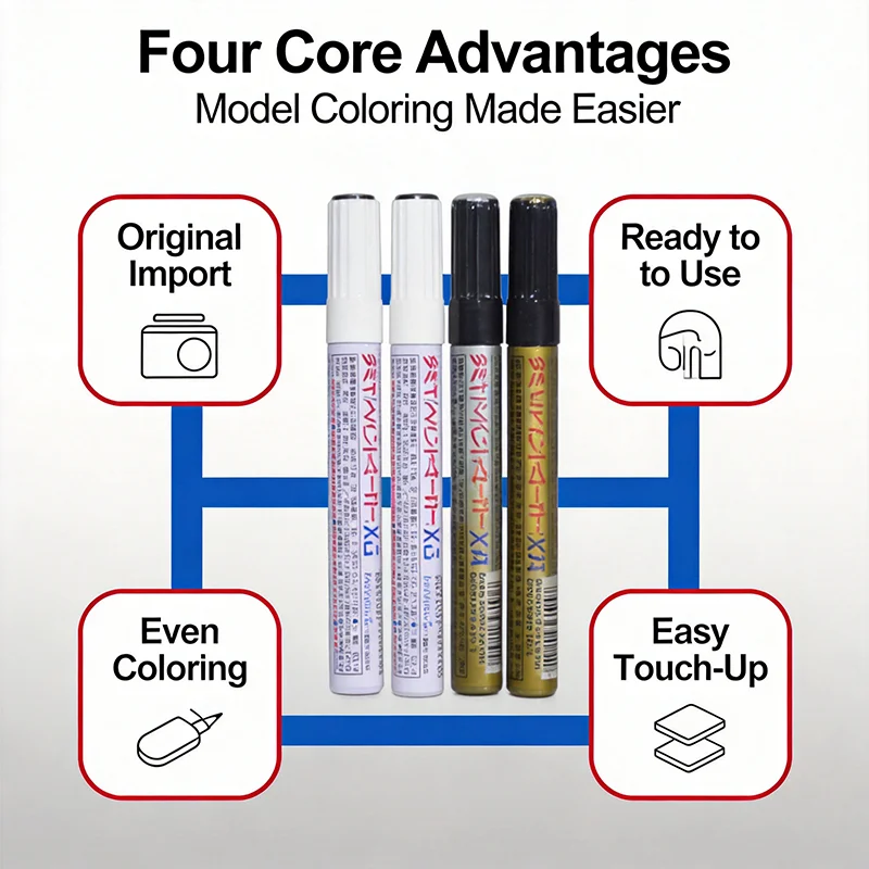 TAMIYA Matte Black Enamel Paint Marker Pen Ideal for Gundam Model Kit Painting Touch-Up And Detailing
