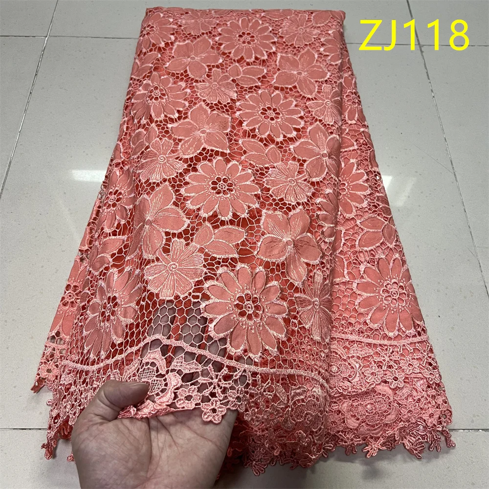 2026 NEW High Quality African Nigerian Tulle Lace Fabric Embroidery Party Dress Sequins French Guipure Fabric For Sewing 5Yards view 2
