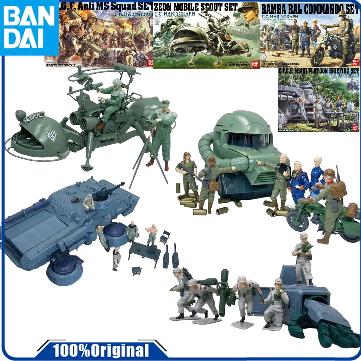 Bandai Original GUNDAM   UCHG SERIES NORMAL EDITION 01 PRINCIPALITY OF ZEON MOBILE RECON SET       Anime Action Figure Assembly